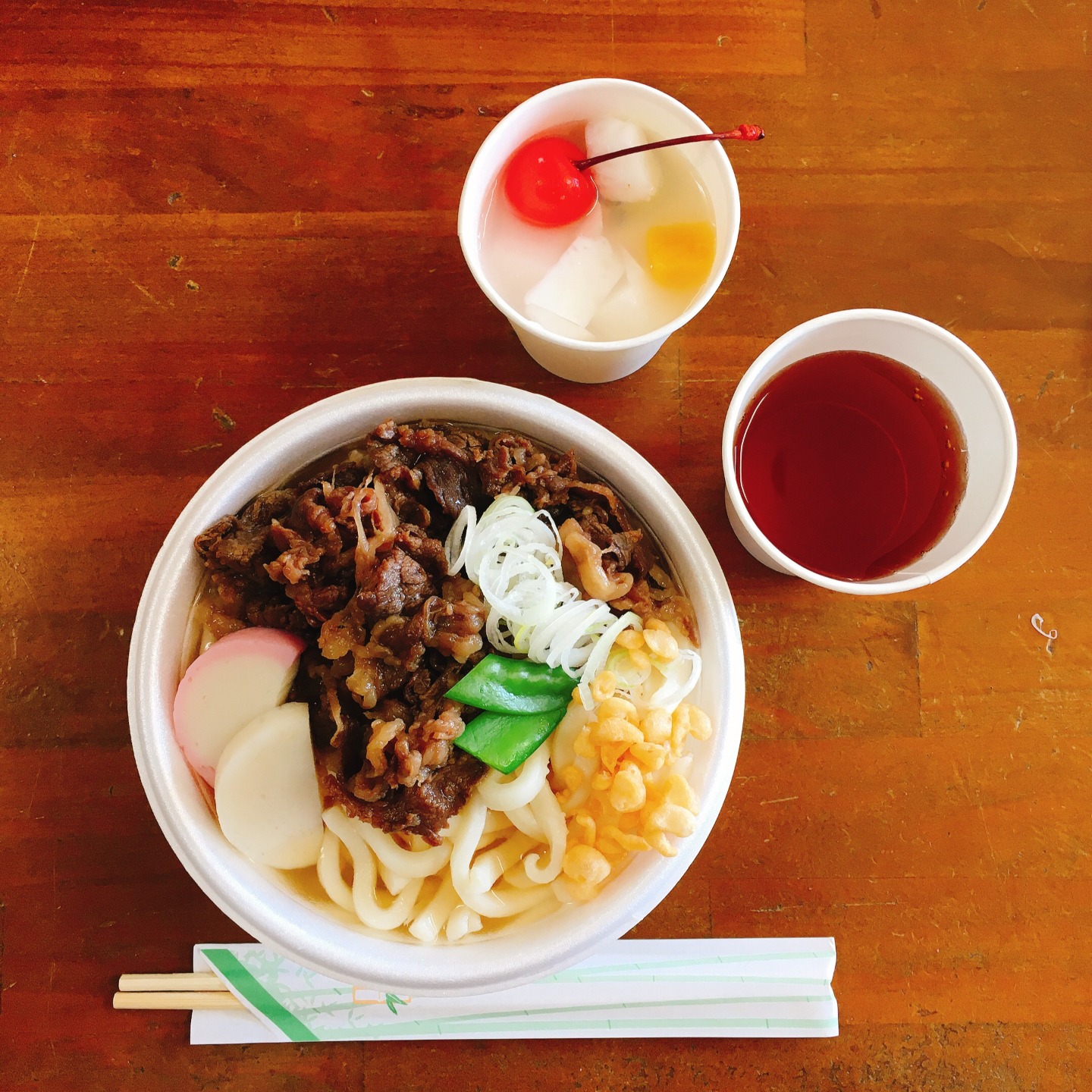 新年会(肉うどん)